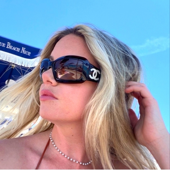 CHANEL Accessories - CHANEL SUNGLASSES WITH MOTHER OF PEARL CC LOGO